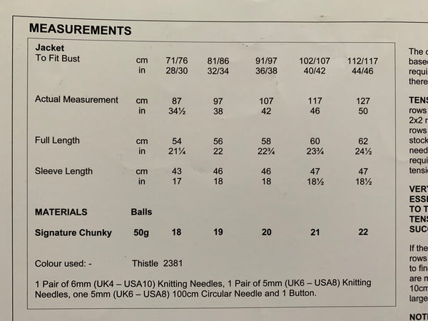 8365 Stylecraft Signature Chunky ladies jacket knitting pattern