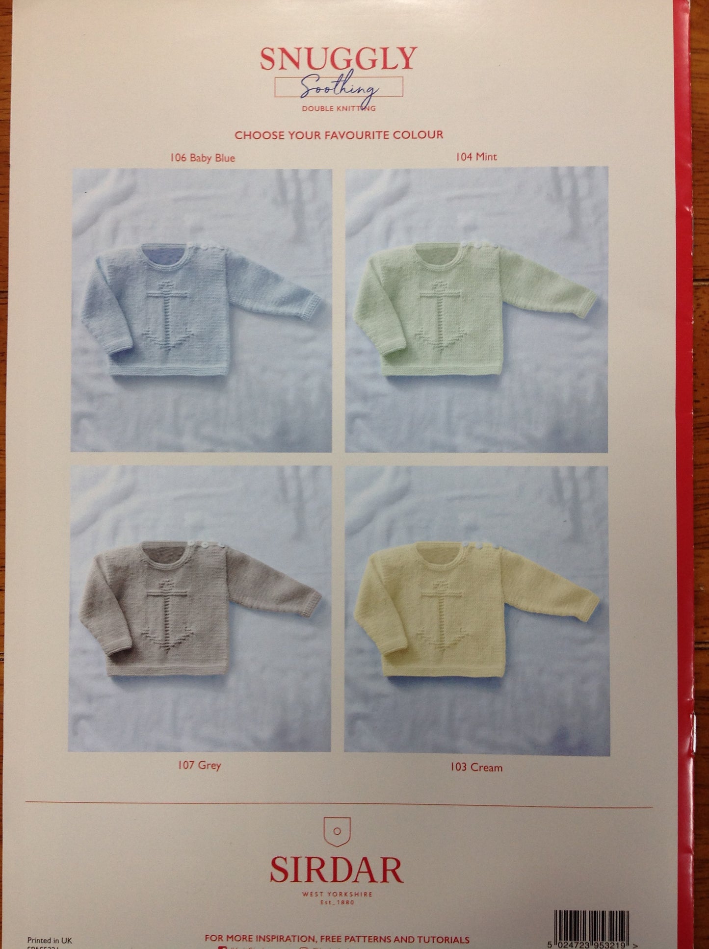 5321 Sirdar Snuggly DK Pattern for Baby Jumper knitting pattern