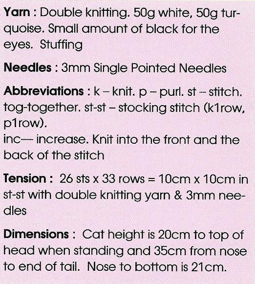 KBP-101 Claude the Cat Toy in DK knitting pattern
