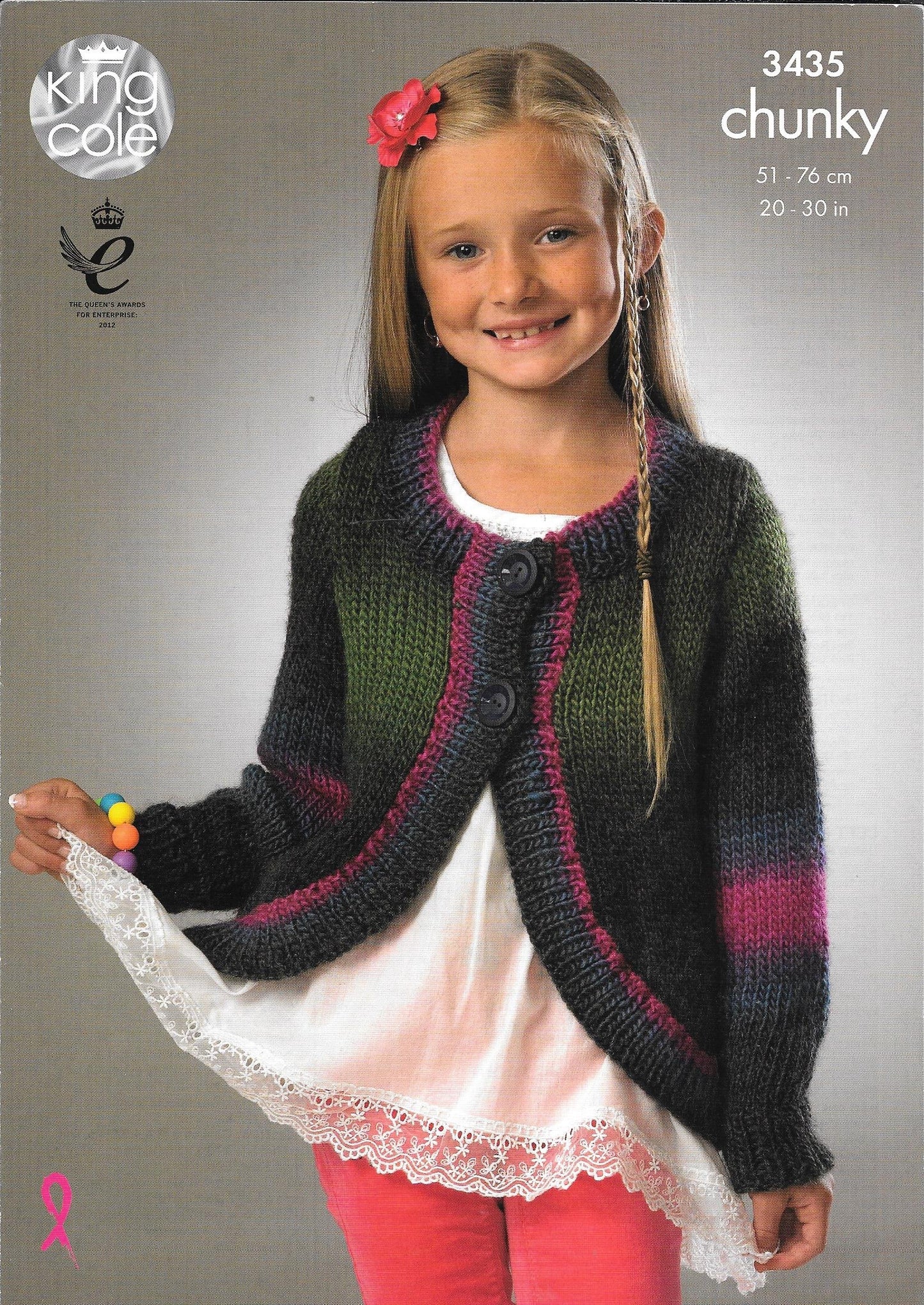 3435 King Cole Chunky Riot child jackets knitting pattern