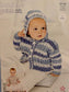 9749 Stylecraft Bambino DK Baby Sweater and Cardigan Hooded Knitting pattern