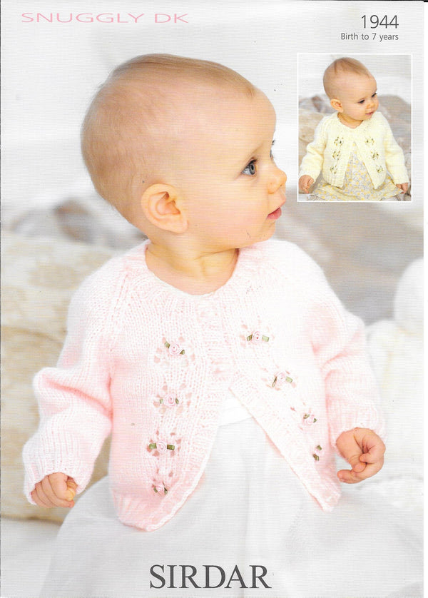 Sirdar 1944 Snuggly DK Birth to 7 years Cardigan Knitting Pattern