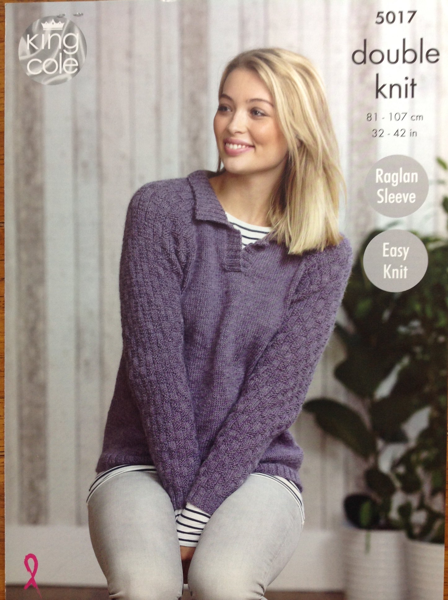 5017 King Cole Panache dk ladies collar sweater hooded sweater knitting pattern