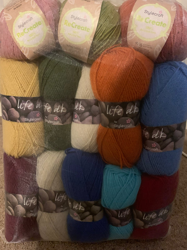 Spirit of Flora CAL Pack in Stylecraft Life Dk and ReCreate Dk