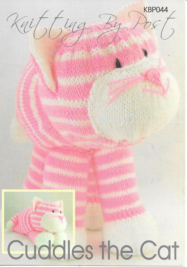 KBP044 Cuddles the Cat toy in dk knitting pattern