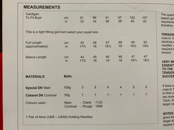 8087 Stylecraft Cabaret Dk ladies cardigan knitting pattern