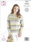 5452 - King Cole Drifter Aran Ladies Cardigan and Sweater Knitting Pattern