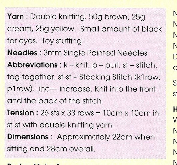 KBP-212 Monkey toy in DK knitting pattern