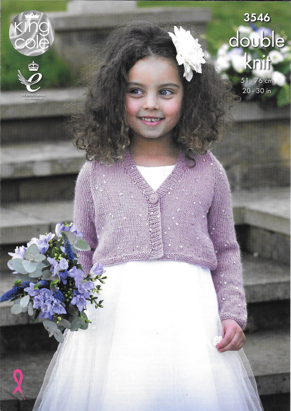 King Cole 3546 DK Cardigans knitting pattern