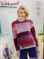 Stylecraft 9674 Batik Swirl DK Ladies Sweater, Double Loop Snood & Wrist Warmers knitting pattern