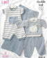 King Cole 3318 Dk Bamboo Cotton Baby Sweater, Pants, Romper and Blanket Knitting Pattern