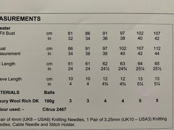 Stylecraft 8554 Luxury Wool Rich DK Ladies Short Sleeved Sweater Knitting pattern