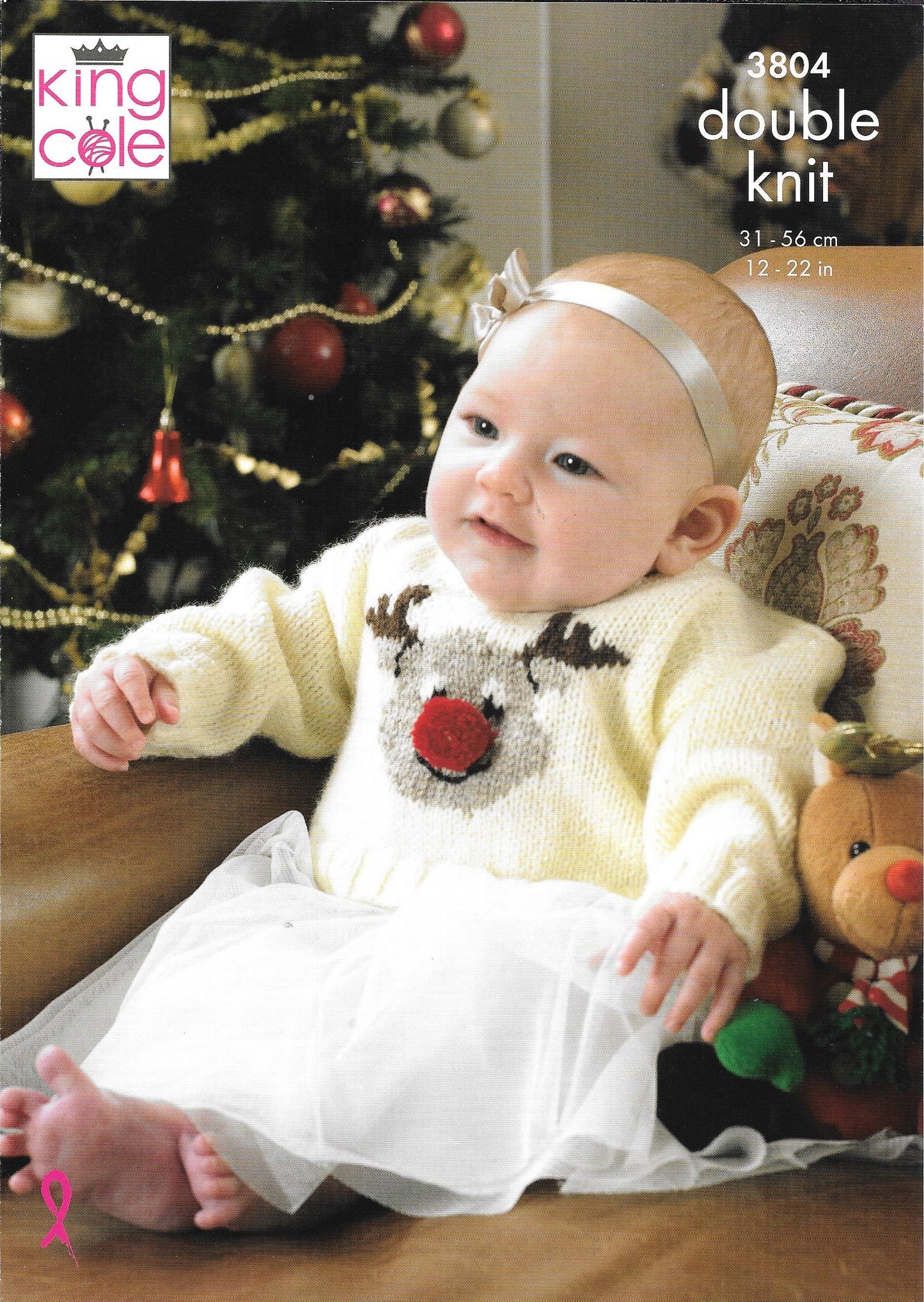3804 King Cole Comfort dk baby - child Santa Sweater and Rudolph sweater knitting pattern
