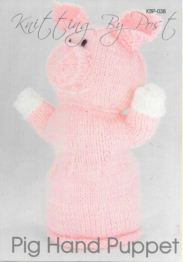 KBP038 Pig Hand Puppet toy in dk knitting pattern