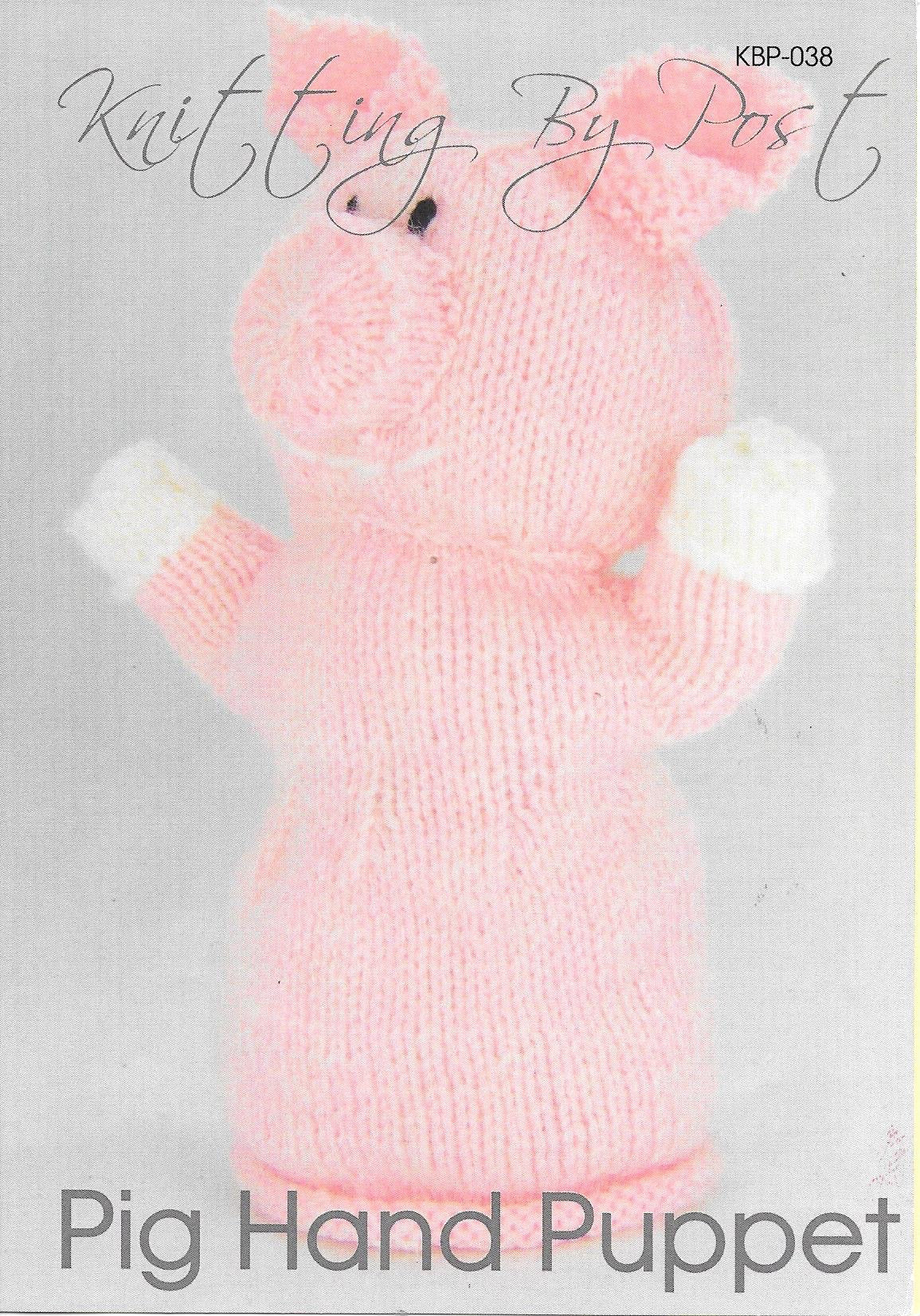 038 KBP038 Pig Hand Puppet toy in dk knitting pattern