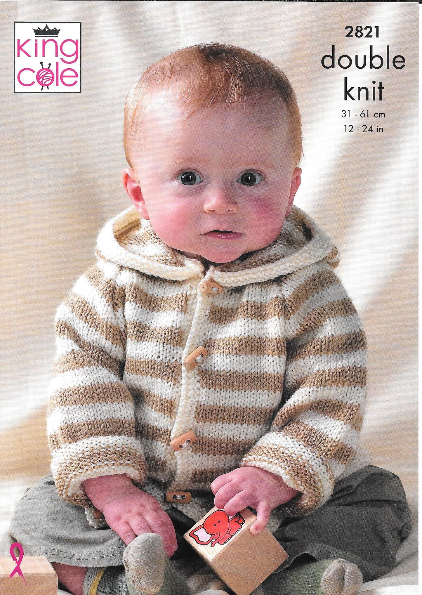 2821 King Cole baby, Child Plain Sweaters and Jackets and Striped Sweaters and Jackets Knitting pattern