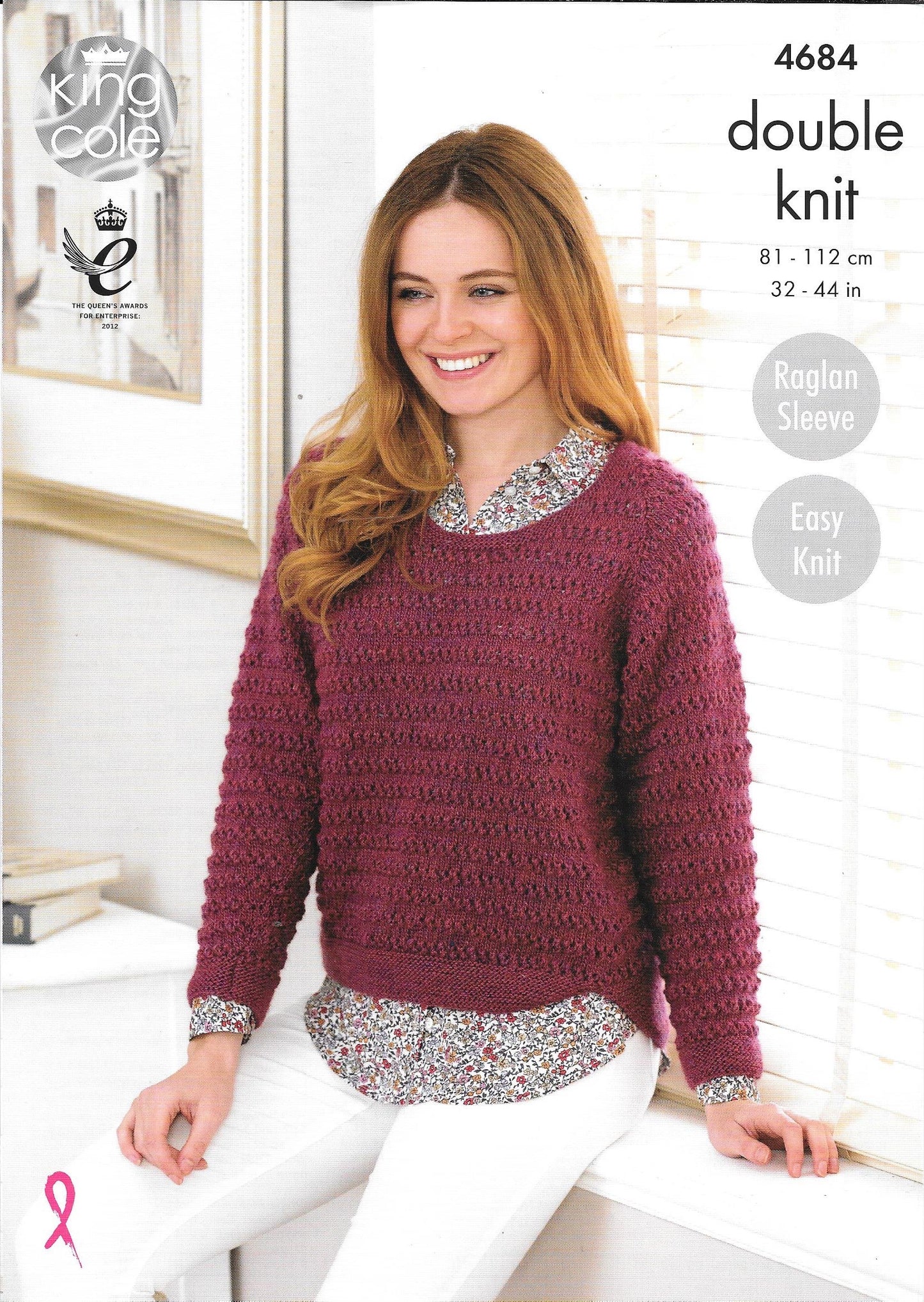 4684 King Cole dk ladies cardigan and sweater knitting pattern