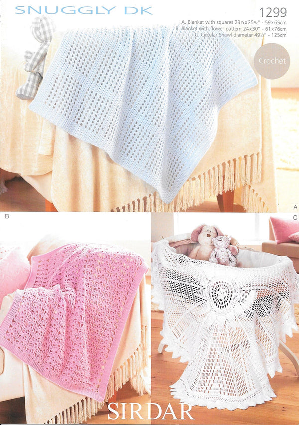 Sirdar 1229 Snuggly Dk Crochet Blankets and Shawl Crochet pattern