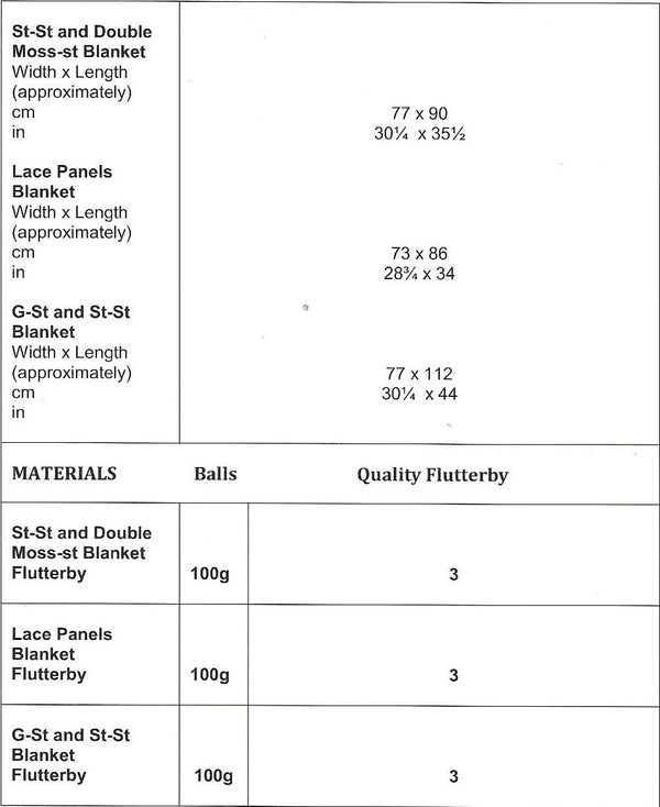 JB651 James C Brett Flutterby chunky baby blankets knitting pattern