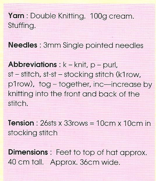 KBP-112 Forget Me Knot Toy in DK Knitting Pattern