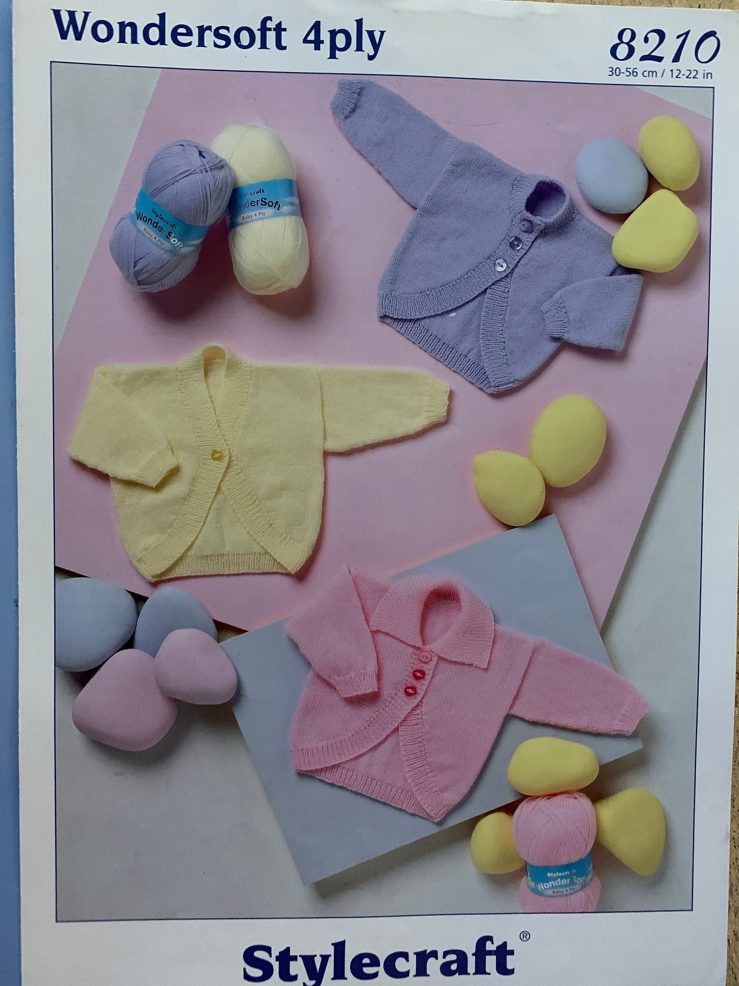 8210 Stylecraft Wondersoft 4ply baby boleros cardigans knitting pattern