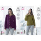 King Cole 5337 Super Chunky Ladies Sweater and Cardigan knitting pattern