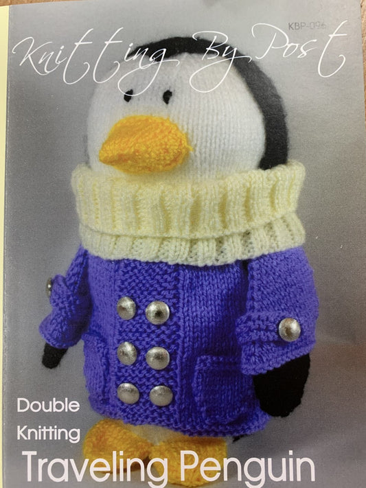 096 KBP-096 Travelling Penguin soft toy in dk knitting pattern