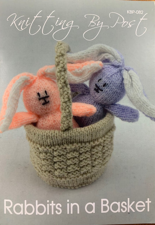 082 KBP-082 Knitting by Post Rabbits in a Basket Double knitting pattern