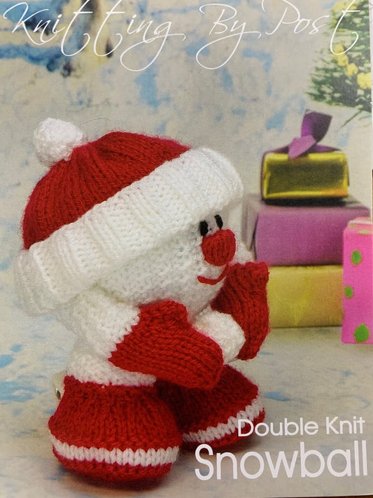 KBP-211 Snowball Soft Toy in DK knitting pattern
