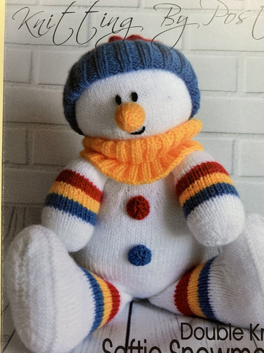KBP-183 Softie Snowman soft toy in DK knitting pattern